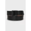 Black leather belt