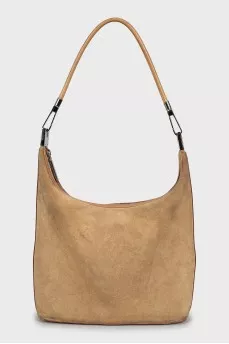 Leather bag with thin handle