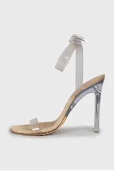 Sandals with transparent heels