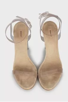 Sandals with transparent heels