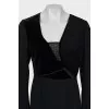 Sheath dress with lace insert