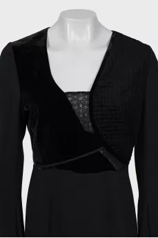 Sheath dress with lace insert