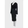 Sheath dress with lace insert