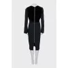 Sheath dress with lace insert