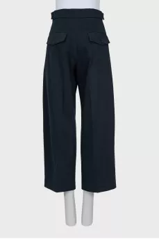 Wide trousers in blue