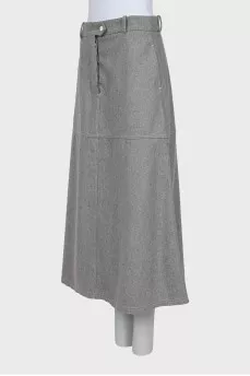 Gray wool skirt