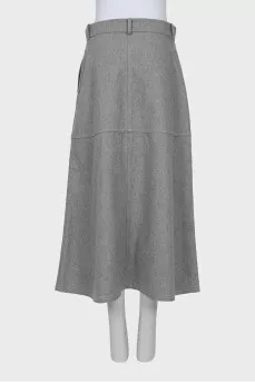 Gray wool skirt