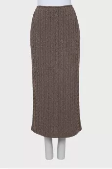 Knitted wool skirt