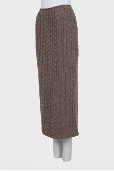 Knitted wool skirt