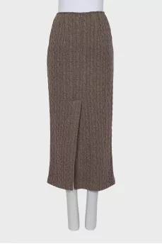 Knitted wool skirt