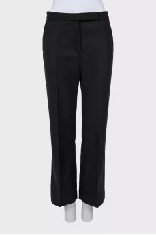 Black wool trousers