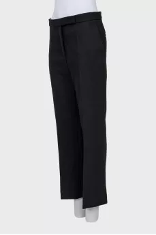 Black wool trousers