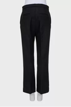 Black wool trousers