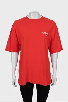 Oversized T-shirt in red