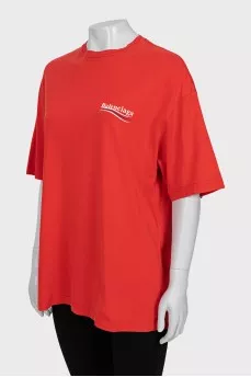 Oversized T-shirt in red