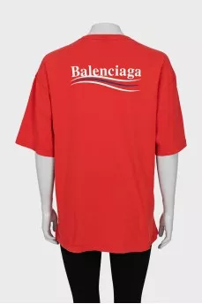 Oversized T-shirt in red