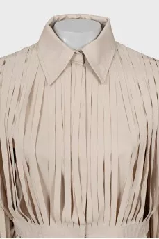 Fitted dress with fringe