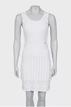 White dress with straps