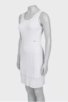 White dress with straps