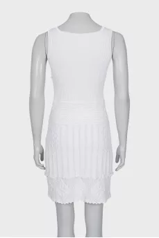 White dress with straps
