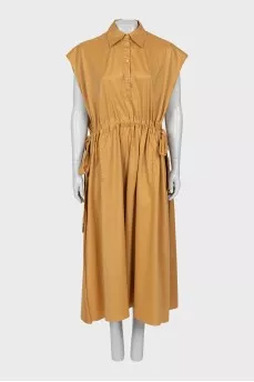 Button-down dress with side ties