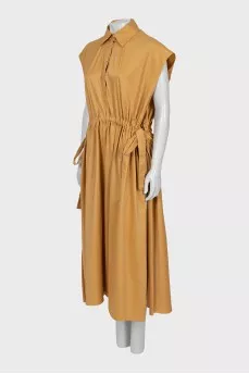Button-down dress with side ties
