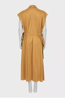 Button-down dress with side ties