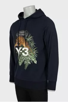Men's blue hoodie