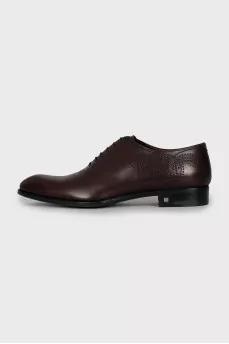 Men's brown perforated brogues