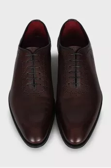 Men's brown perforated brogues