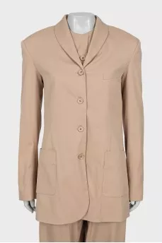 Three-piece suit with trousers