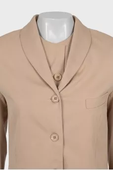 Three-piece suit with trousers