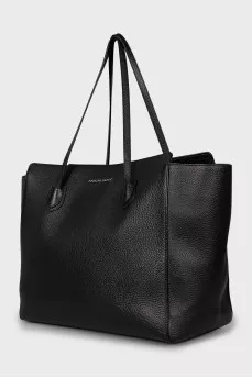 Leather skull shopper bag