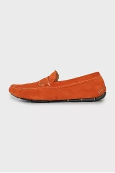 Men's orange moccasins