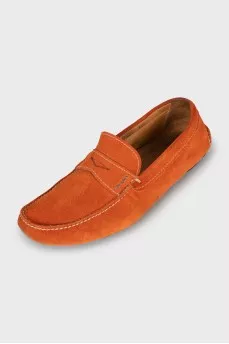 Men's orange moccasins