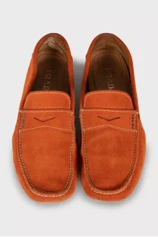 Men's orange moccasins