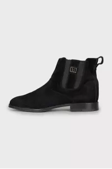 Men's black suede boots