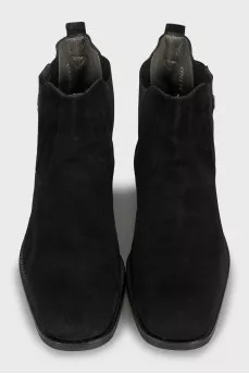 Men's black suede boots