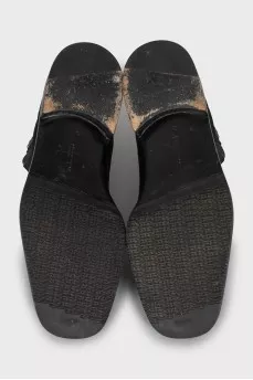 Men's black suede boots