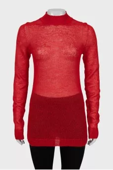 Transparent knitted sweater