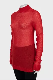 Transparent knitted sweater