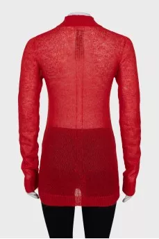 Transparent knitted sweater