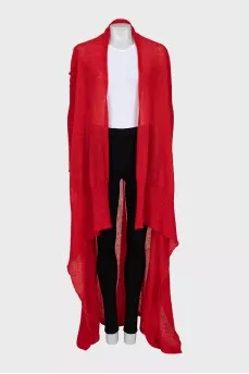 Red asymmetrical cardigan