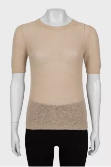 Beige slim fit t-shirt