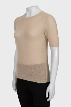 Beige slim fit t-shirt