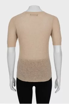 Beige slim fit t-shirt