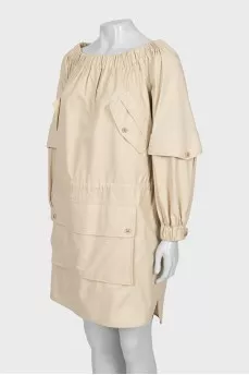 Dress with patch pocket