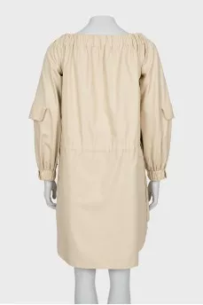 Dress with patch pocket
