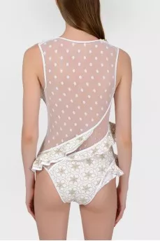 Swimsuit with oxen and insert from a grid with a tag