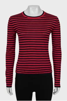 Longsleeve in red and black stripes